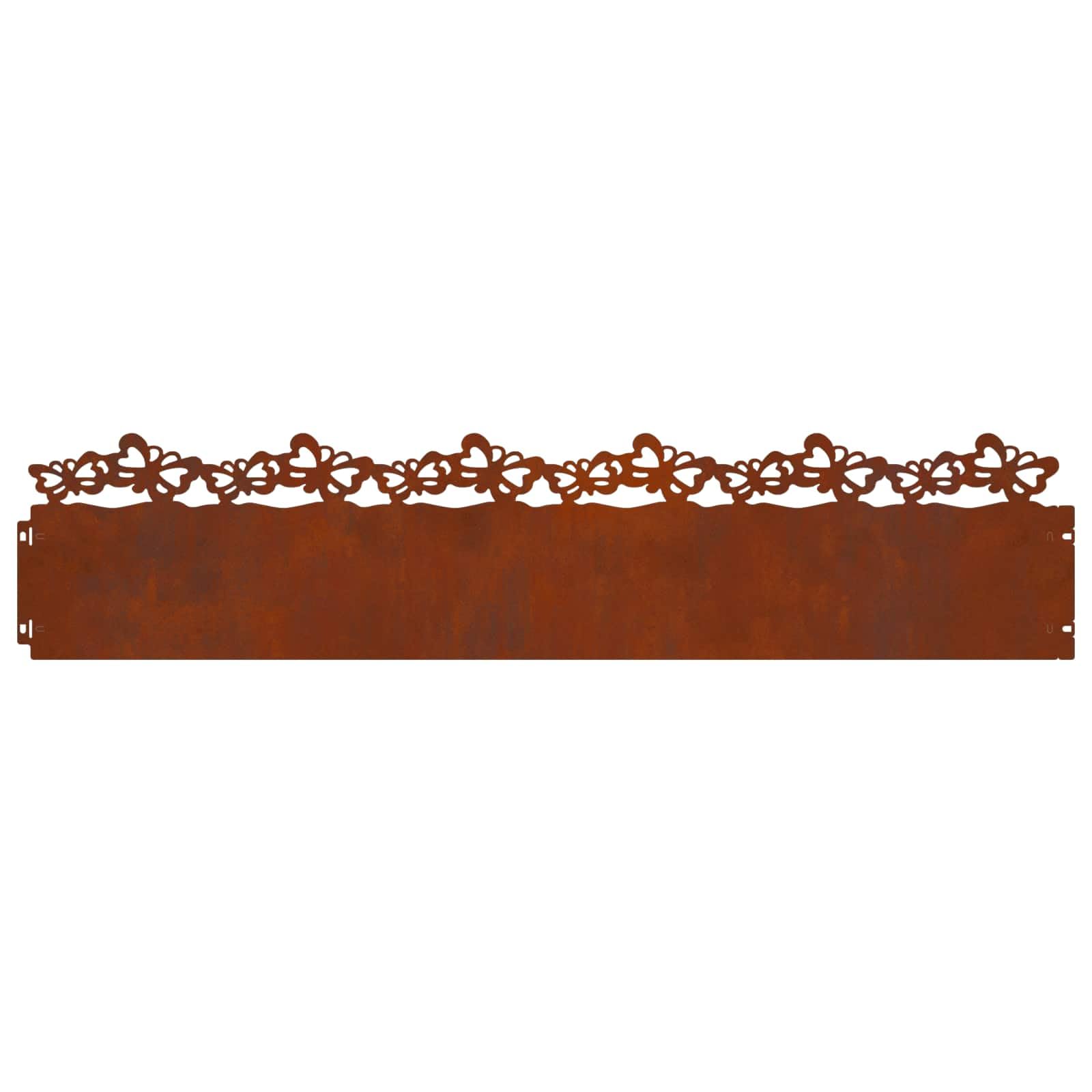 Bordure de pelouse 10 pièces 103 x 0,05 x 22 cm Acier résistant aux