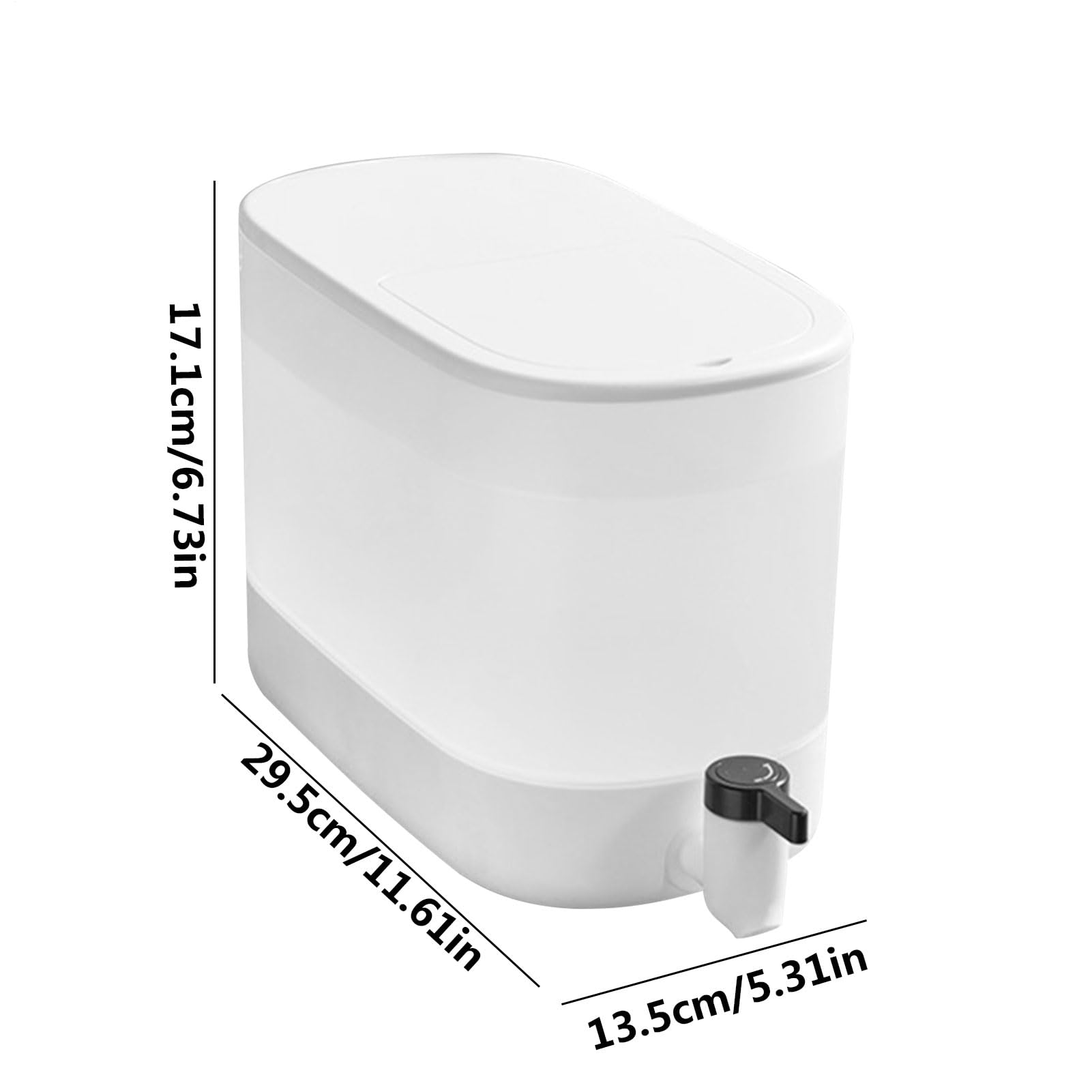 Agua para Nevera, contenedor Bebidas Gran Capacidad 4 l con Grifo, Tetera Frutas sellada para Jugo Helado, Jarra Agua para refrigerador, Tetera Frutas con Grifo, Jugo, White