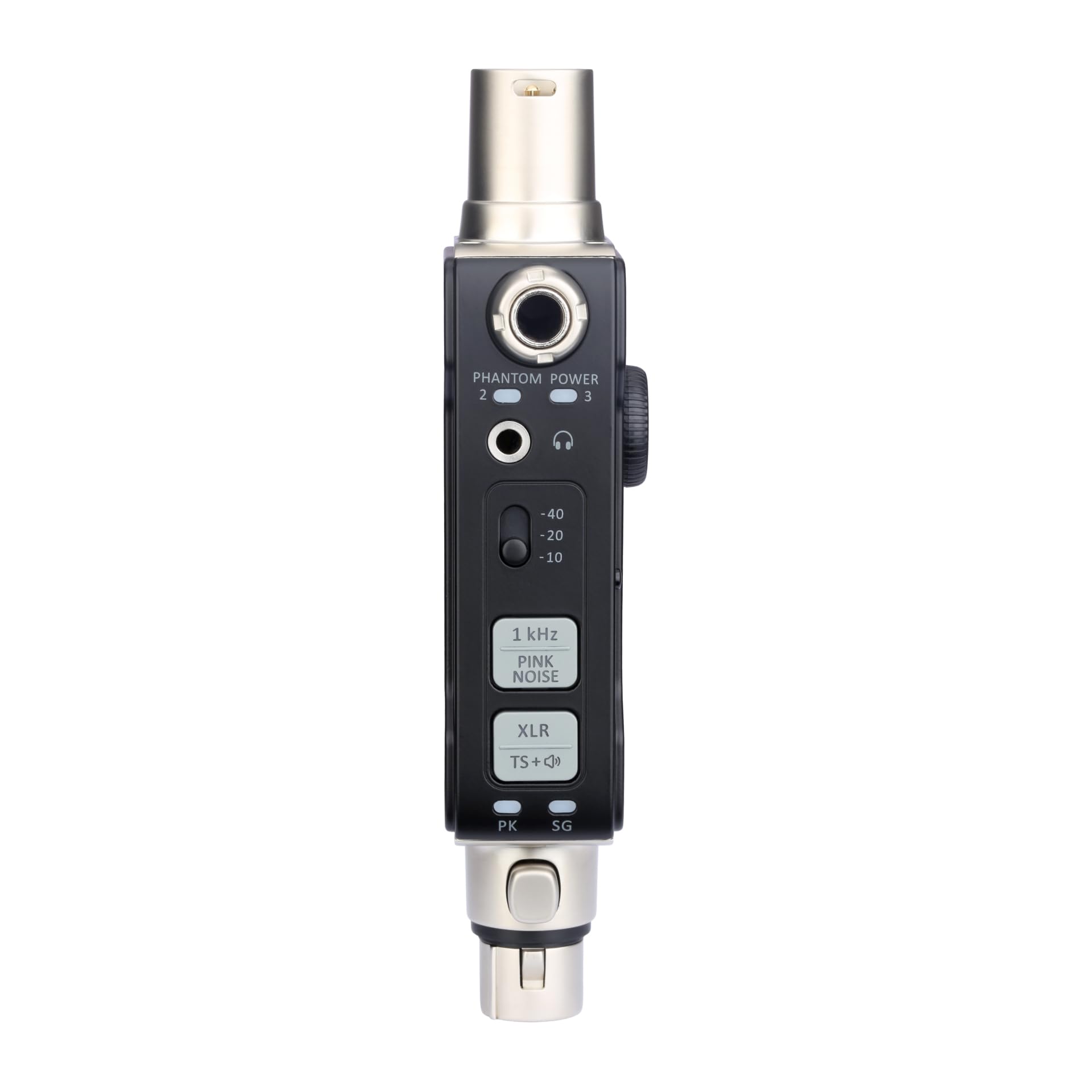 Xvive at-2 Audio Tester Pro, generatore di segnale 5 in 1 (tono 1kHz e rumore rosa), tester per cavi XLR, controllo alimentazione phantom 48V, misuratore di ingresso XLR, monitor per cuffie