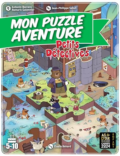 Puzzle y juego de mesa de misterio Little Detectives con 3 encuestas para niños de 5 años