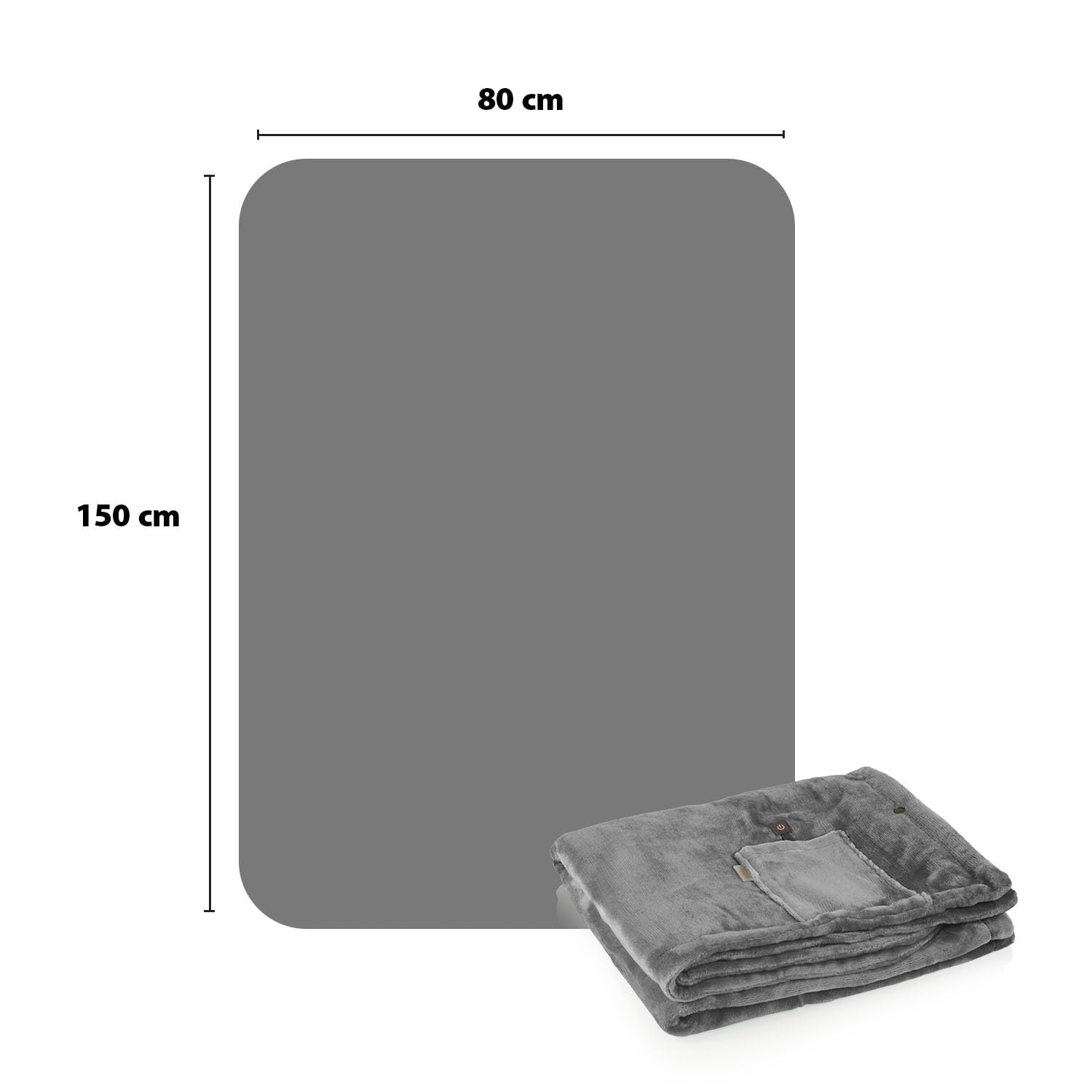 Tristar Manta calefactable inalámbrica, 150 x 80 cm, 3 Niveles hasta 60 °C, Powerbank 5.000 mAh, Calentamiento rápido, Forro Polar Lavable, Portátil, BW-4788