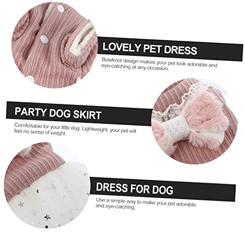 Disfraz vestido cálido para perro tamaño XL rosa miniatura 4