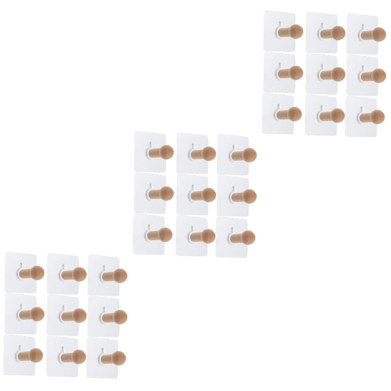 Hemobllo 3 Series Adhesivos Taladro Prácticos De Pared Colgar Sombreros Y Hogar Y Oficina 10 Piezas X 3