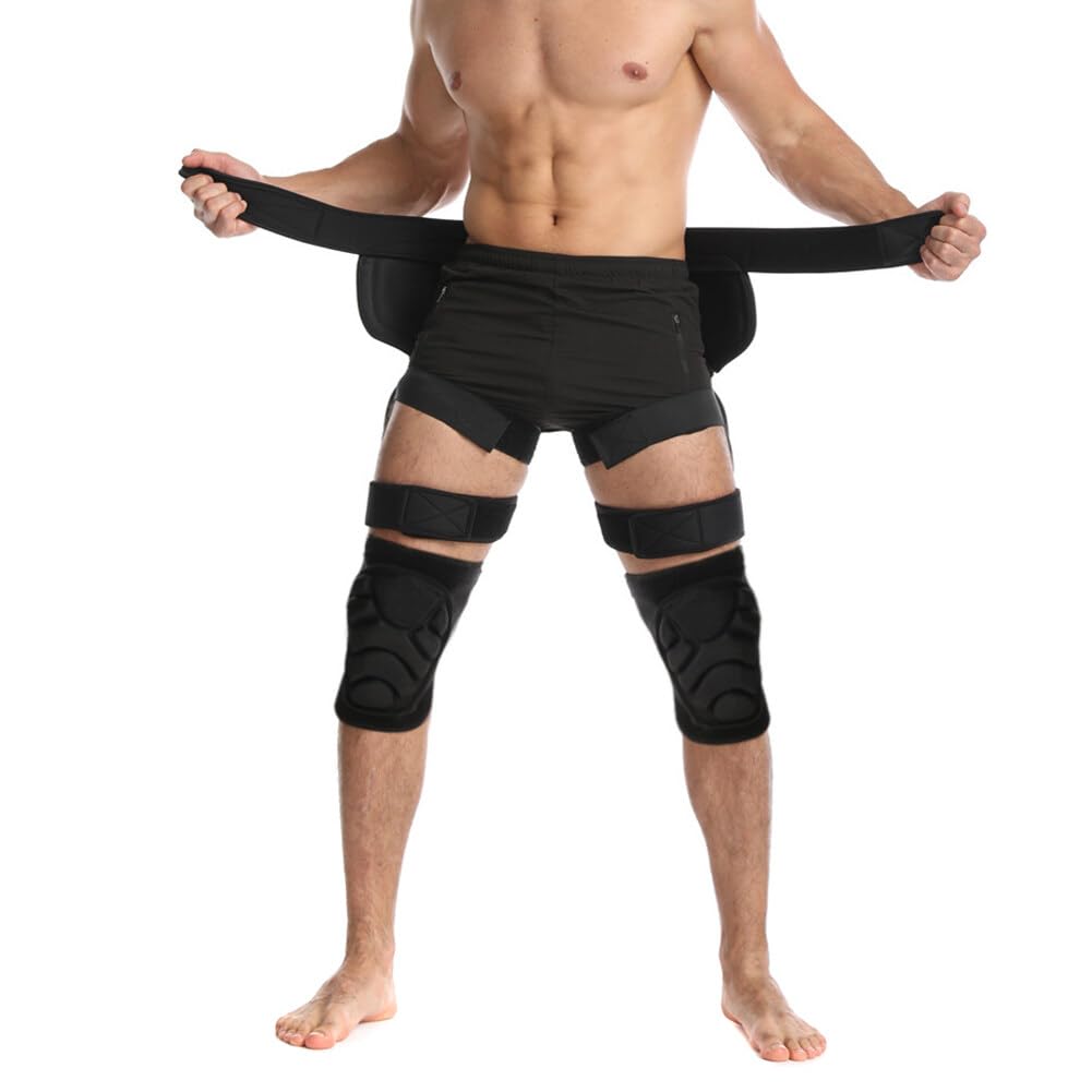 Pantaloncini protettivi resistenti all'usura unisex comodi traspiranti antiurto Mutande da ciclismo Imbottitura 3D Protezione anca da impatto per pattinaggio Snowboard Sci Pattinaggio a rotelle Bici