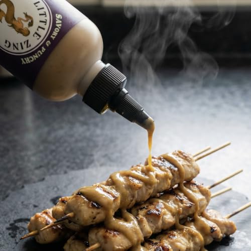 Image of Little Zing Garlic Miso Mustard, Savory Umami Sauce with White Miso, Black Garlic & Red Wine Vinegar, Vegan & Gluten Free, for Sushi, Ramen, Poke Bowls & Roasted Veg, 10 oz