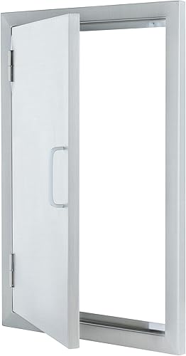 Miniatura 8 de CO-Z Puertas de cocina para exteriores, 17 pulgadas de ancho x 24 pulgadas de alto, resistentes a la intemperie, acero inoxidable 304, puertas de