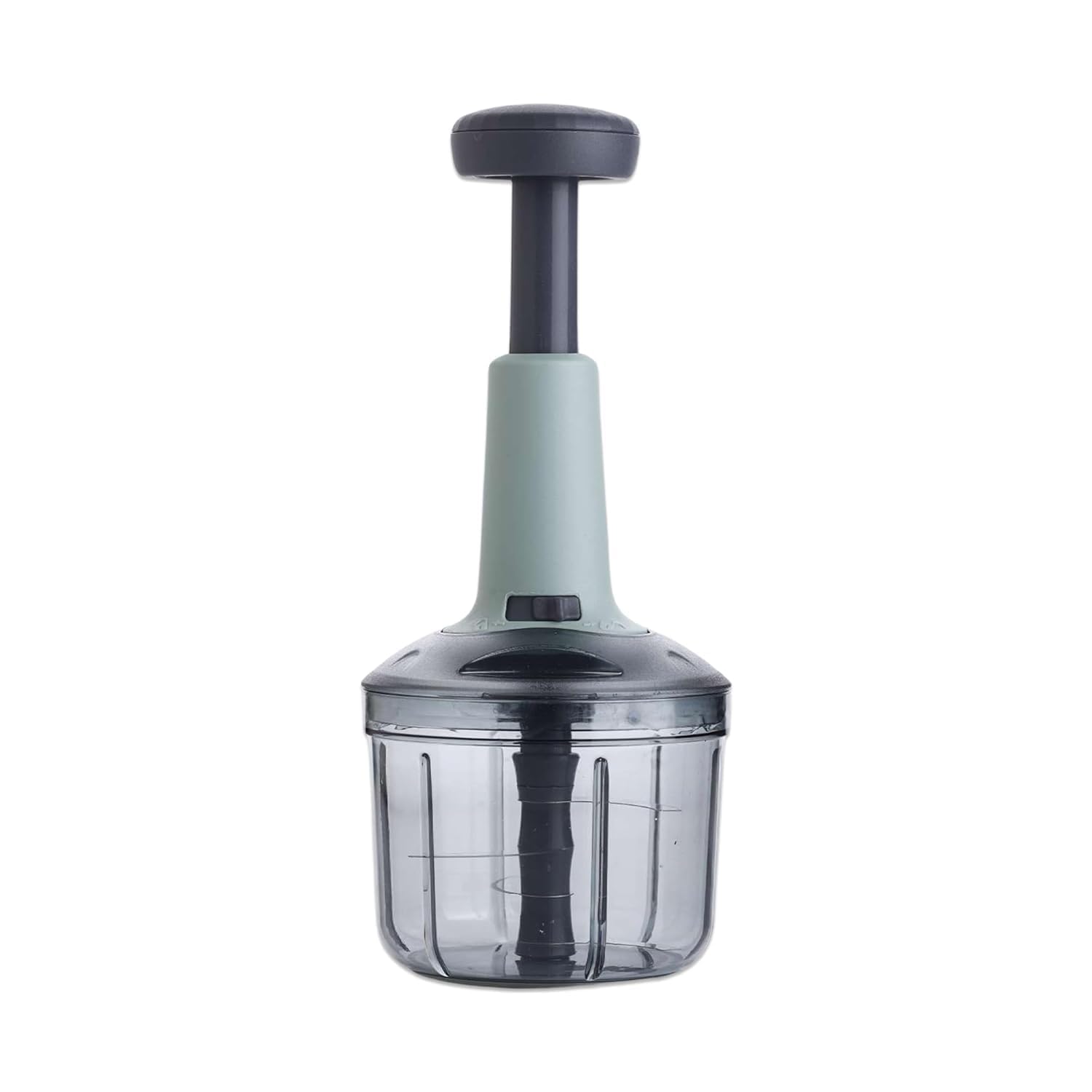 SHOPECOM Onion Hand Press Chopper 4 Blade Steel Large Manual Hand-Press Vegetable Chopper Mixer Cutter to Cut Onion, Salad, Tomato, Potato Effortless Chopping Vegetables and Fruits (1 pcs)-image-5