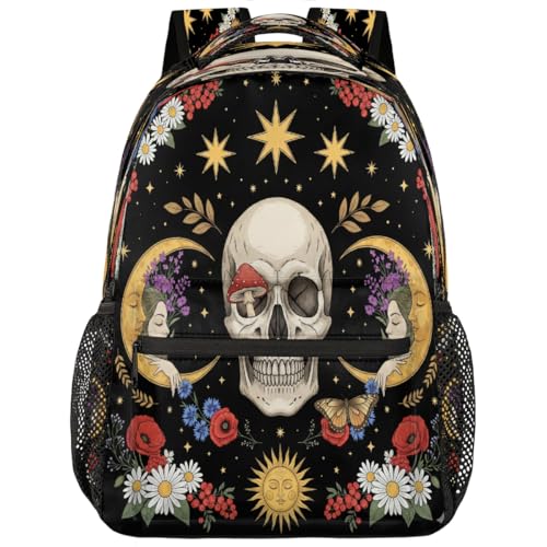 Mochila escolar ligera antifatiga para portátil 15.6 pulgadas con estampado de luna
