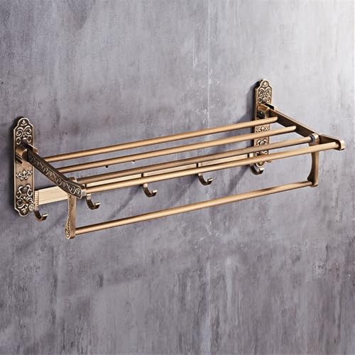 Estante para toallas plegable de 19.6" ideal para organizar el lavabo familiar con elegancia 5