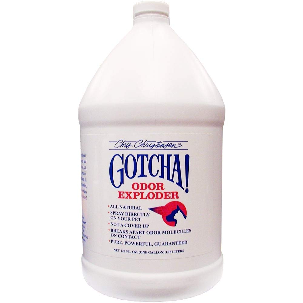Chris Christensen Gotcha Odor Exploder Dog and Pet Odor Eliminator, Groom Like a Professional, Odor Neutralizer, Odor Deodorizer, Natural Food-Grade, Perfect for Pets, All Coat Types 1gal