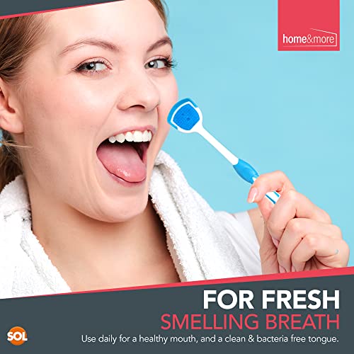 SOL 4pk Tongue Brush and Scraper Multipack, Stainless Steel Metal Tounge Cleaner for Adults, Tough Tung Scrapper, Reduces Bad Breath, Removes Bacteria, Easy to Use for Enhanced Oral Health Hygiene - Image 5