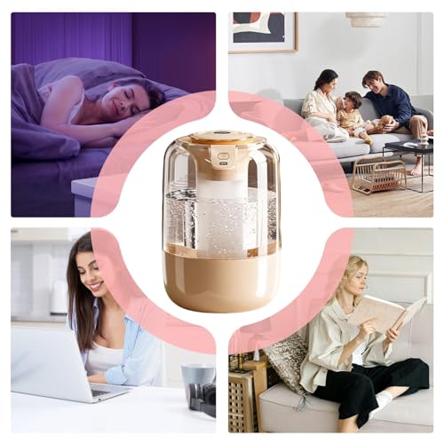 Humidificador Ultrasónico - Con Luz Nocturna Y Silencio - Humidificador Para Bebés Silencioso Ultrasónico Vaporizador De Aire - Para Sala Dormitorio Grande Guardería Bebé Oficina Casa Apartamento - imagen 4