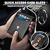 TEEHON Mens Wallets Slim RFID Blocking Carbon Fiber Leather Wallet with up to 12 Credit Card Holder, Strong Money Clip & ID Window Minimalist Bi-Fold Wallets for Men UK with Gift Box - Black #5