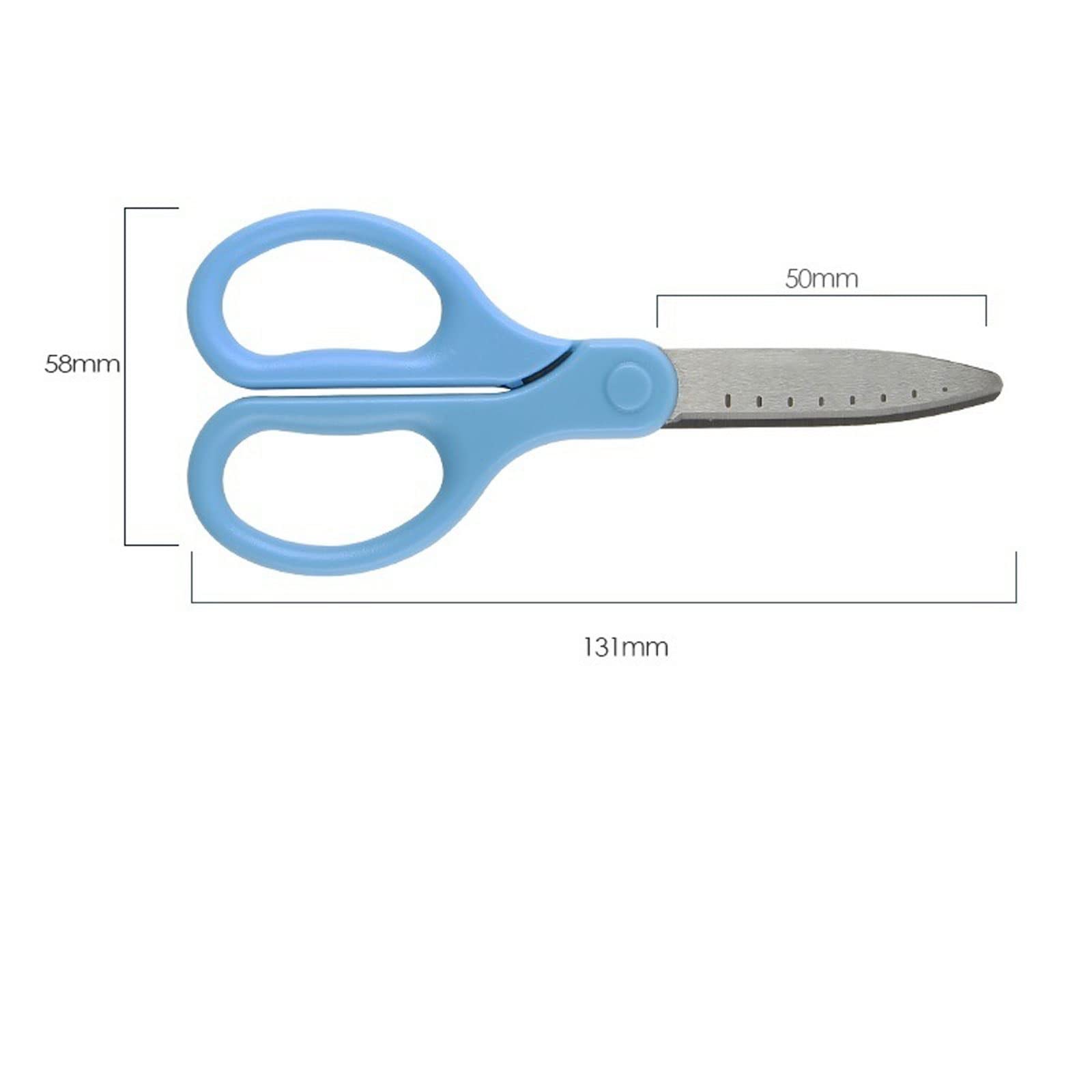 Küchenschere, Passform-Schere, blaue Skala, Stahl, sichere Schere, Cutter, Heimkunst, Handarbeit, Büro, Bastelschere, Schere