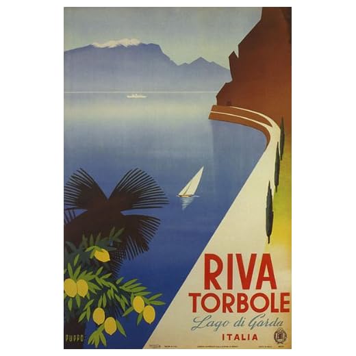 WONDERFULITEMS Riva TORBOLE Lake DI Garda Travel Italy Italia Italian 12" X 16" Image Size Vintage Poster REPRO