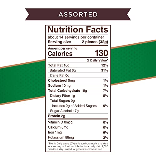 Russell Stover Sugar Free Chocolate Candy And Dark Chocolate Assorted Premium Filled Tiles, 16.4 Oz. Bag (≈ 28 Pieces) #TOP5