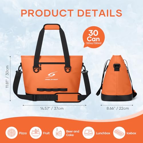 Image of Maelstrom 30 Can Insulated Cooler Bag, Leakproof Soft Ice Chest | Tote Style,16h Cold, Lightweight,Collapsible,Peva Liner,Waterproof,Gear Loop,Multi-Pockets,For Shopping,Beach,Picnic