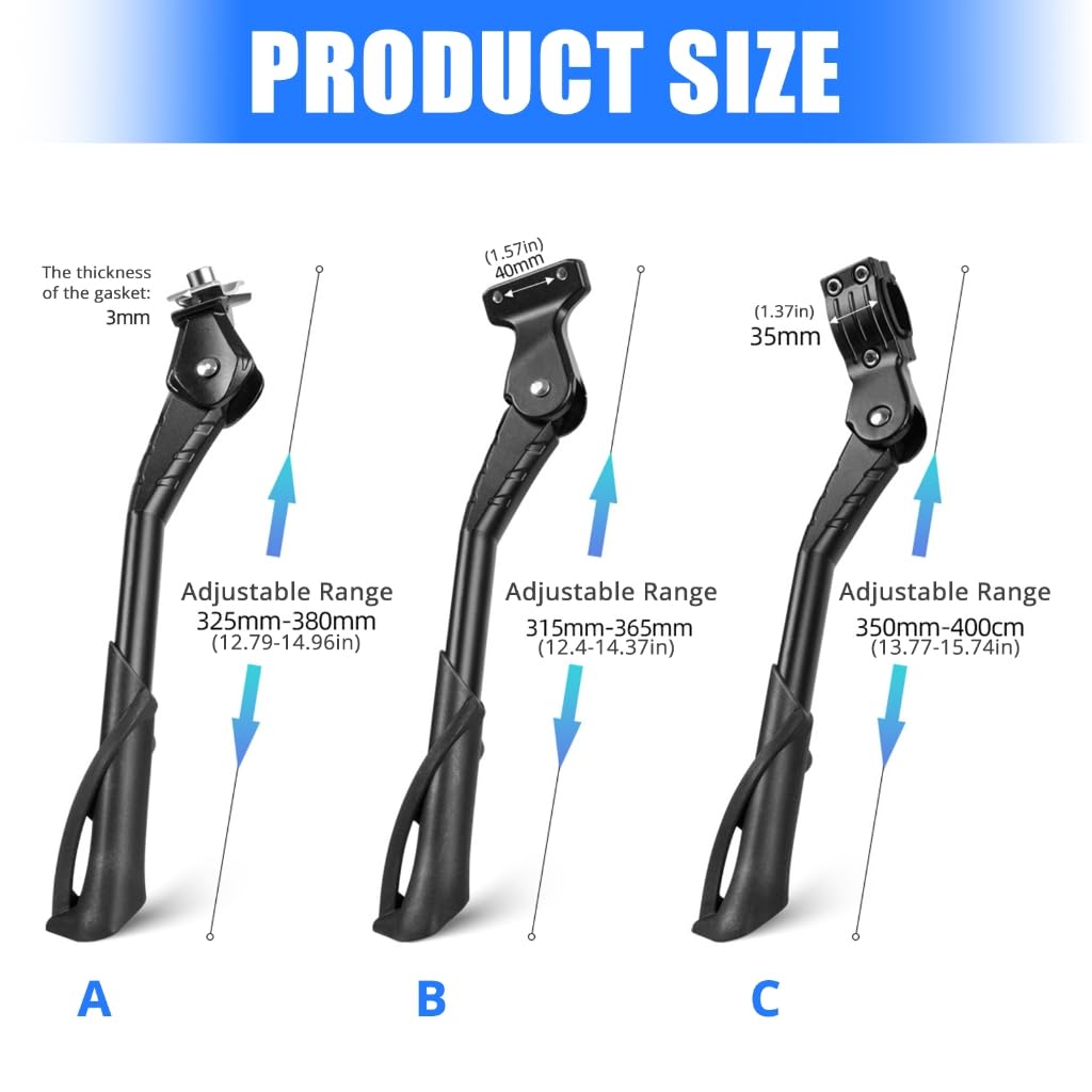 Béquille réglable pour vélo de route côté arrière support de stationnement accessoires vélo
