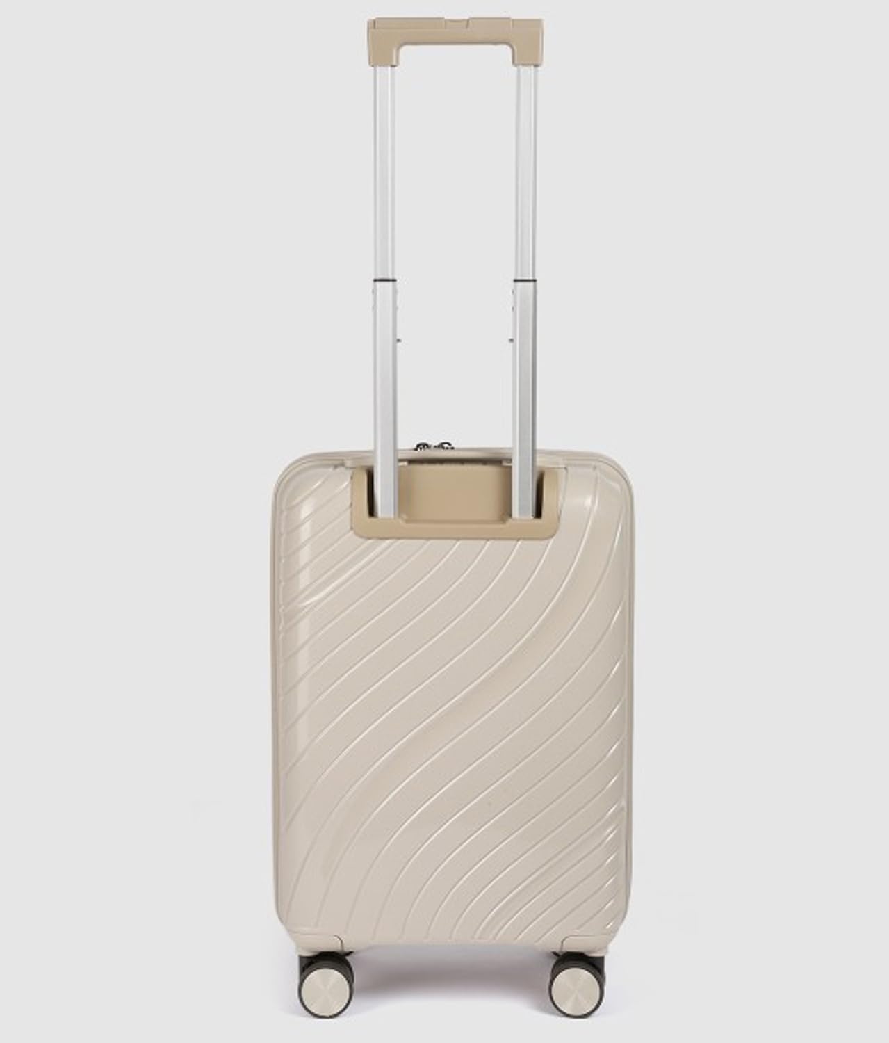 Suitcase Set of ROYAL TRAVEL 4 Hard Shell Luggage Set With Spinner Wheels & 3 Digit Number Lock-Set of 4 Trolley Bags and Cosmetic Bag (20/24/28/14 Inches) (PP28BEIGE)