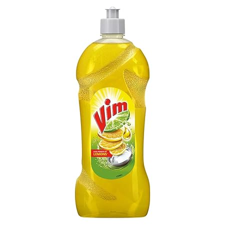 Vim Dishwash Liquid Gel Lemon, With Lemon Fragrance, Leaves No Residue, Grease Cleaner For All Utensils, 750 ml Bottle