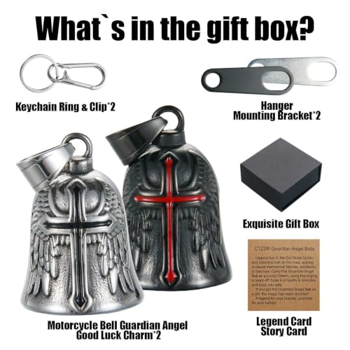 Image of Motorcycle Bell Guardian Angel Gremlin Lucky Charm Gift For Riders