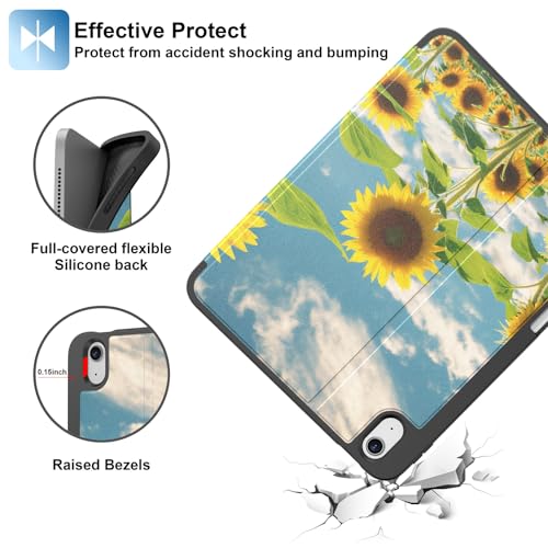 Supveco Case for iPad (A16) 11" & iPad 10th Generation 10.9",Sunflower - image 5
