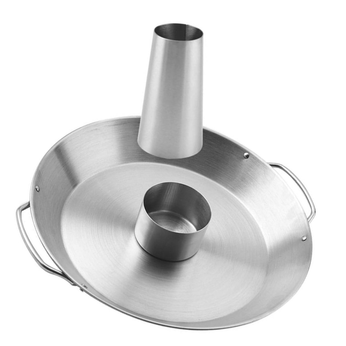 Soporte para Asar Pollo de Acero Inoxidable Diseño de Mango, Multiusos para Barbacoa y Horno, Adecuado para Parrilla y Cocina al Aire Libre