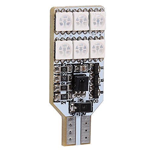 Bombillas LED T10 para interior de vehículo con control remoto miniatura 7
