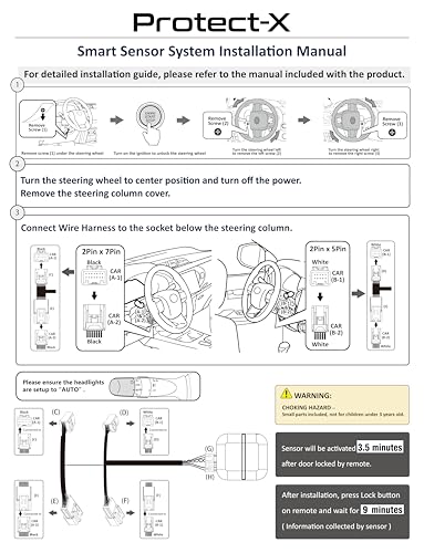Image of Protect-X Smart Sensor for RAV4 2019-2025(Excludes Prime), Wheel Anti-Theft | Plug & Play Installation, Catalytic Converter Defense, Glass Break Detection, Factory Keyfob Window Operation, Valet Mode
