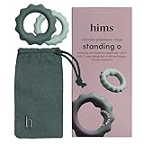 HIMS Standing O Penis Rings - Silicone Cock Ring Set for Harder Erections - Skin-Safe Couples Sex Toy for Stimulation - Adjustable Pleasure Rings for Men - Penis Ring Set of 2