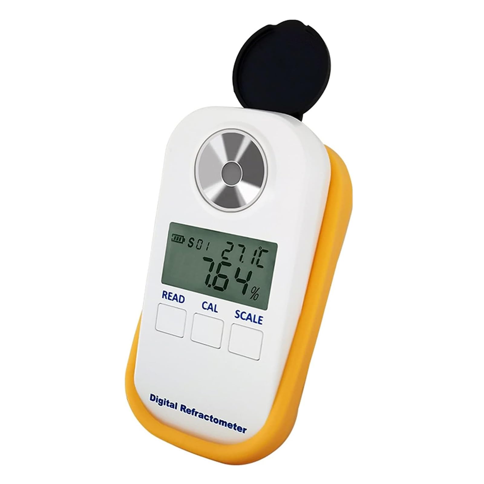 Refractómetro digital de mano para calostro de vaca, medición rápida y precisa, pantalla grande, calibración con un solo botón, análisis nutricional del ganado