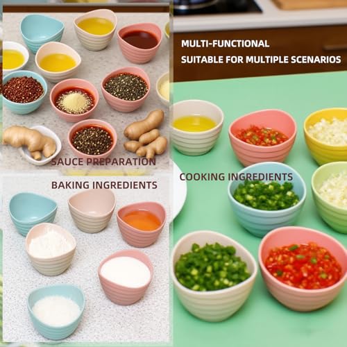 Set 9 piezas tazones silicona multicolor cocina miniatura 3