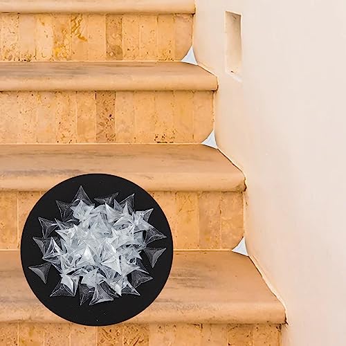 Image of NICENEEDED 100 PCS Triangle Stair Dust Corner Guards, Transparent Anti-Dirty Clear Stair Inside Corner Dust Guard, Dust-Proof Decorative Stair Dust Corners for Steps Wall Drawer Wardrobe