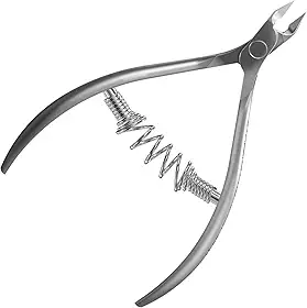 STALEKS Stainless Steel Extra Pointed Handmade Professional Cuticle Nippers. Smart'30 7mm Blade with Blade Protector. Handmade in Europe NS-30-7