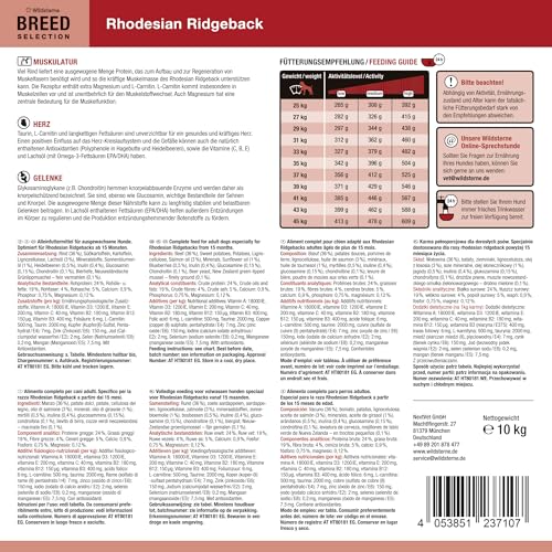 Wildsterne Breed Selection Rhodesian Ridgeback, 10 kg | Getreidefreies Trockenfutter | Monoprotein | von Tierärzten entwickelt