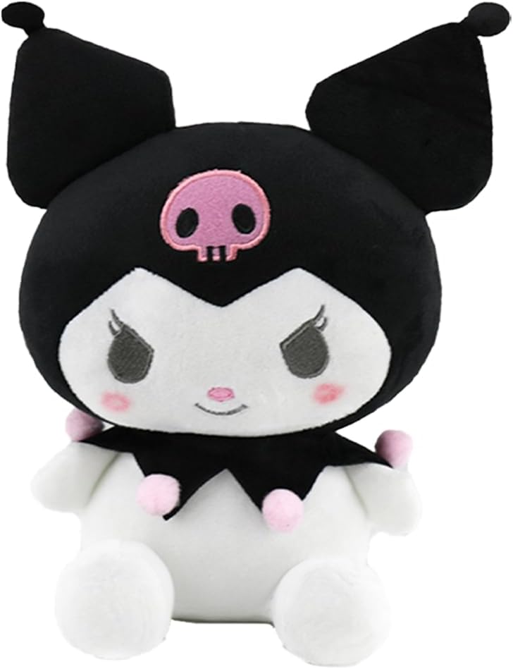 Cute Kitty Plush Toys, Soft Cat Doll Stuffed Plush Toy Birthday Gifts for Girls Fans (Black)