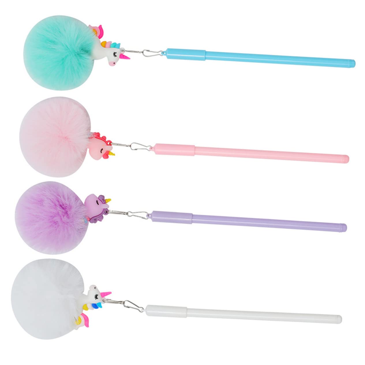 Ciieeo 16pièces Stylos à Encre Kawaii Lot De Stylos à Dessin Avec Pompons Colorés Outils Écriture Pour Étudiants Filles Et Garçons Fournitures Scolaires Amusantes Pour École Et