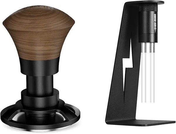 MHW-3BOMBER WDT Tool Espresso Distribution Tool and 58.35mm Espresso Tamper Combo