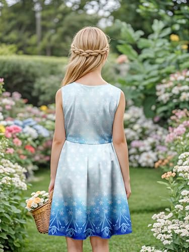 Girls Sleeveless Tropical Summer Dress for Beach and Parties2