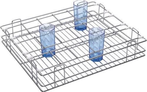 Finley Stainless Steel Glass Kitchen Basket (W21 x D20 x H4 -Inches)