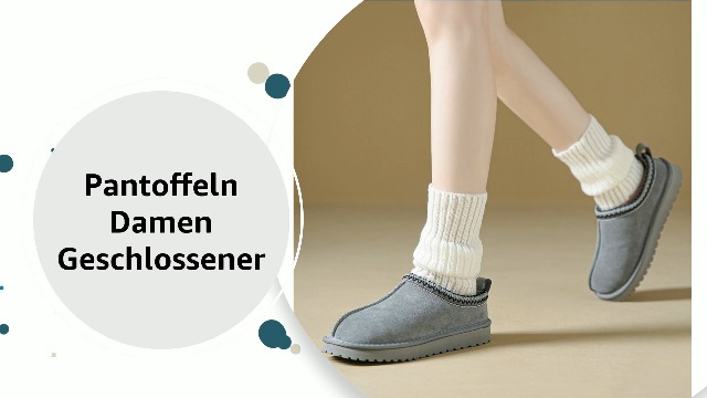 Damen Hausschuhe Mit Plüschfutter – Rutschfeste Sohle, Für Innen & Außen, Größen 35-43