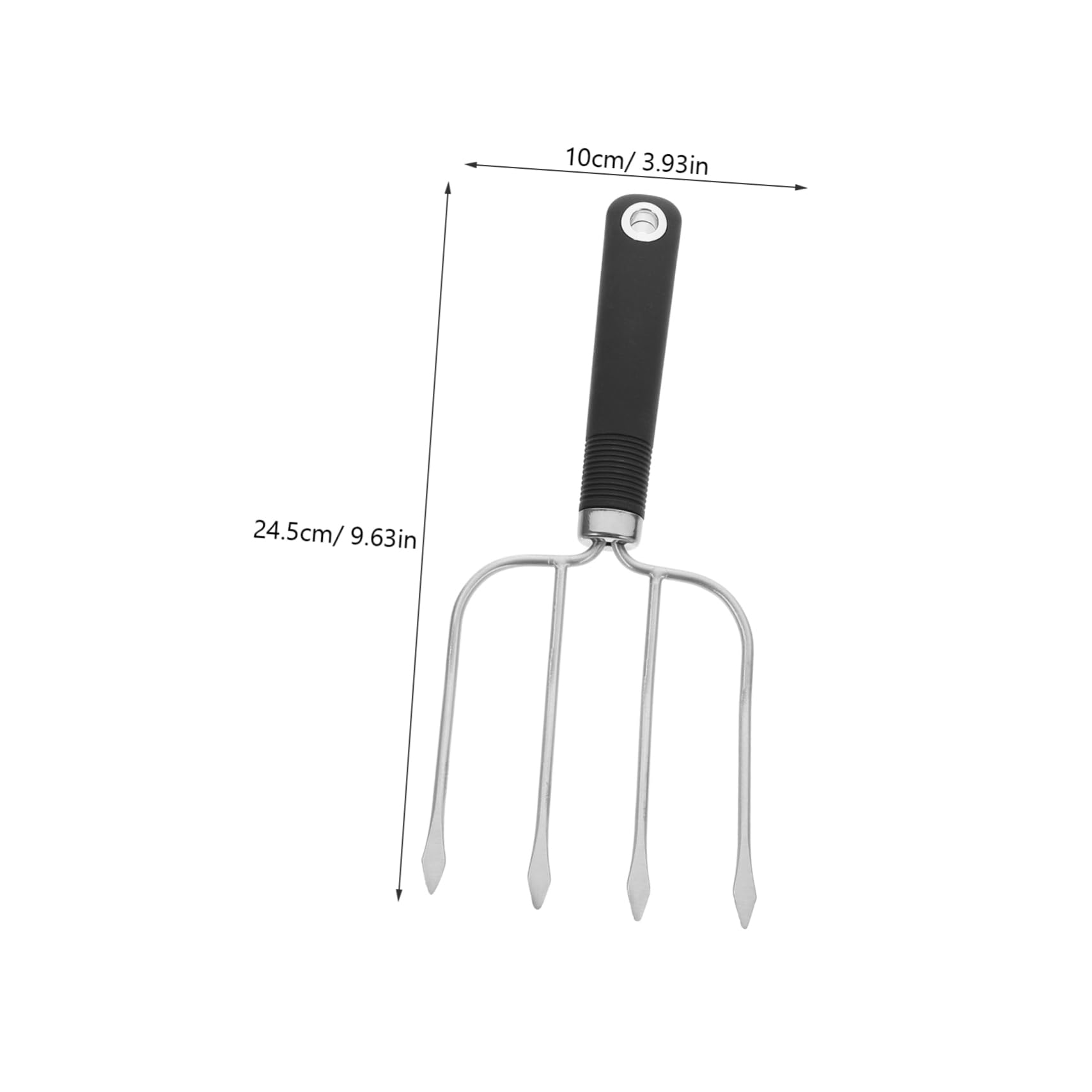 BRIGHTFUFU Bold Turkey Fork Four Prongs Meat Forks for Kitchen Roasting Lifters Stainless Steel Carving Tools