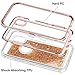 Anuck Case for iPhone XR Case (6.1 inch), 3 in 1 Hybrid Heavy Duty Defender Armor Case Sparkly Floating Liquid Glitter Protective Hard Shell Shockproof Anti-Slip TPU Bumper Cover - Rose Gold