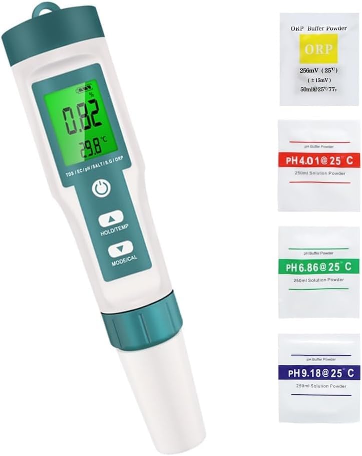 Testeur d'eau 7 en 1 PH et ORP pour l'analyse de l'eau potable
