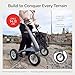 byACRE Carbon Overland All Terrain Walker for Adults – 14.8 Lbs Adult Walkers with 4 Wheels and Seat - Seated Walkers with Wheels - Worlds Lightest Folding All-Terrain Rolling Walker with Seat