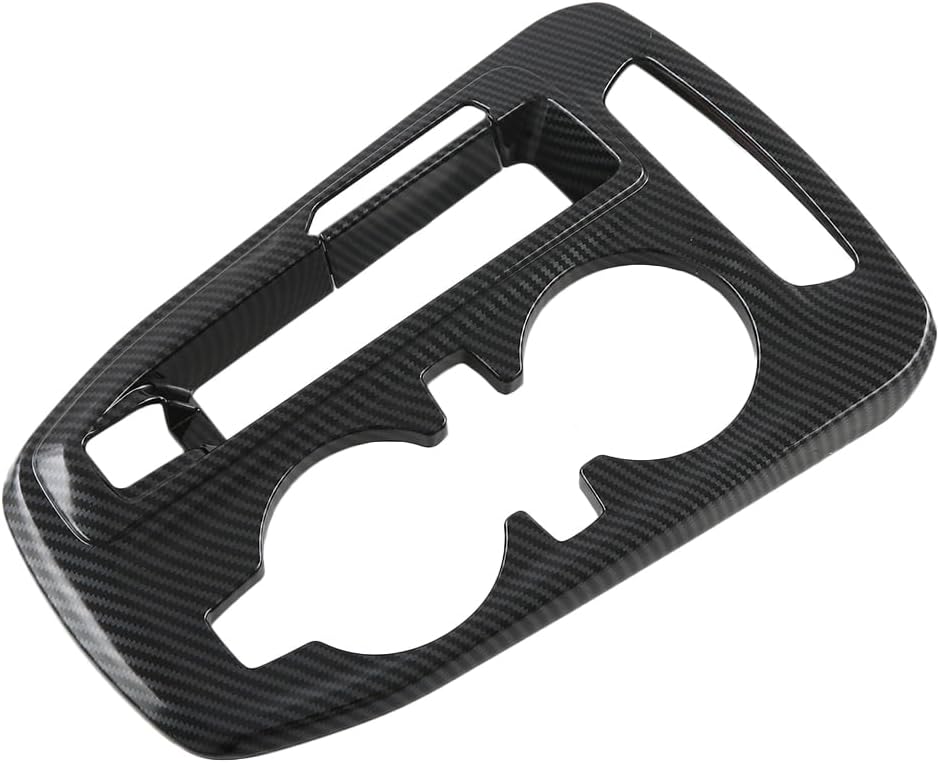 Center Console Gear Shift Panel Cover Trim, ABS Carbon Fiber Grain Center Console Cup Holder Frame Trim, Compatible with Chevrolet Trax 2023-2024 (Left Hand Drive)