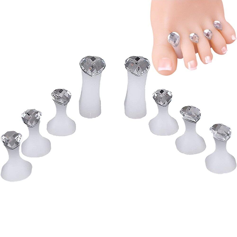 Lpitoy Style1 Toe Separators For Pedicure Floral Pearl Shape Nail Art Alignment Corrector Washable Toe Divider Spacer Manicure