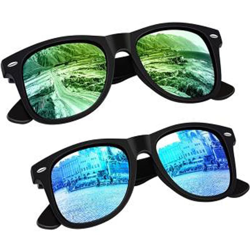 Blue & Green Rectangular Combo Sunglasses for Men And Women with UV Protection (Lens Blue & Green || Frame-Black || FRH-657) - Pack of 2-image-35