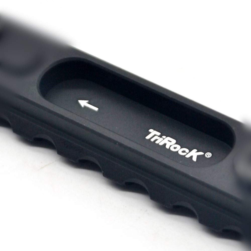 Trirock Universal 7 Slots Picatinny Rail Section KeyMod M-LOK Black