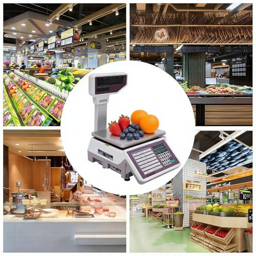 Báscula Comercial 30kg con Impresora y Doble Pantalla LCD miniatura 7